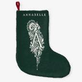 Chaussette personnalisée avec monogramme botanique (Devant)