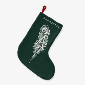 Chaussette personnalisée avec monogramme botanique (Devant (Accrochage))