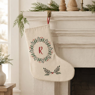 Chaussette personnalisée avec monogramme et couron
