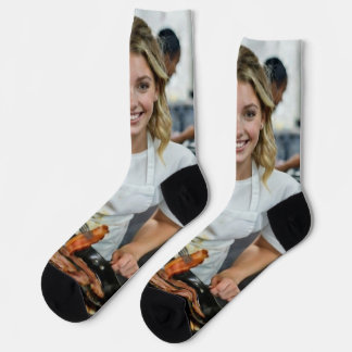 Chaussette Personnaliser la photo de cuisson du bacon
