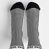 Chaussette Personnaliser LE NOM DE L'ÉQUIPE BLANC Noir (Haut)