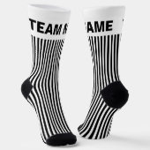 Chaussette Personnaliser LE NOM DE L'ÉQUIPE BLANC Noir (Angulaire)