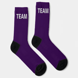 Chaussette Personnaliser LE NOM DE L'ÉQUIPE Purple