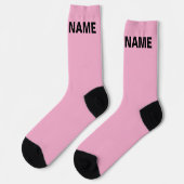 Chaussette Personnaliser le nom de l'équipe rose (Gauche)