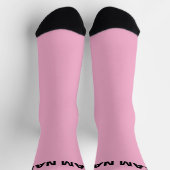 Chaussette Personnaliser le nom de l'équipe rose (Haut)