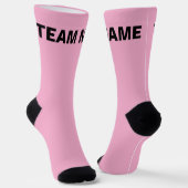Chaussette Personnaliser le nom de l'équipe rose (Angulaire)