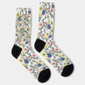 Chaussette Personnaliser les initiales Multicolor rose violet (Droite)