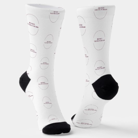 Chaussette Personnalisez ceci ! Ajoutez votre art ou photogra (Angulaire)