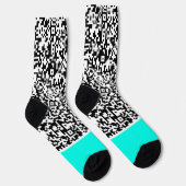 Chaussette Personnalisez votre code QR Chaussettes bleues Tur (Droite)