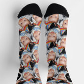 Chaussette Personnalisez votre monogramme à motif de deux pho (Haut)