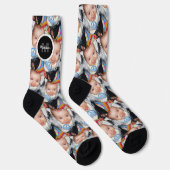 Chaussette Personnalisez votre monogramme à motif de deux pho (Droite)