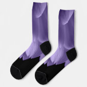 Chaussette Pétales de fleurs violettes Ultra violet noir (Gauche)