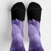Chaussette Pétales de fleurs violettes Ultra violet noir (Haut)