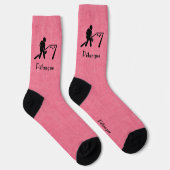 Chaussette Pétanque, Boules, icône noir, rouge (Droite)