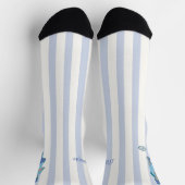 Chaussette Pétanque, Joueuse de boules en bleu (Haut)