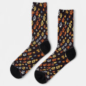 Chaussette Petit Motif aux fleurs colorées (Gauche)