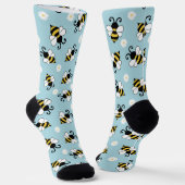 Chaussette Petites abeilles mignonnes et fleurs marguerites m (Angulaire)
