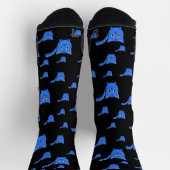 Chaussette Petits chatons noirs et bleus (Haut)