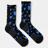 Chaussette Petits chatons noirs et bleus (Droite)