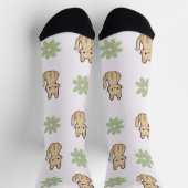 Chaussette Petits chats mignons motif avec fleurs l Amateurs  (Haut)