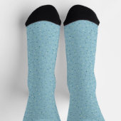 Chaussette Petits pois bleu clair. (Haut)
