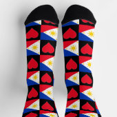 Chaussette Philippines Fun Motif du coeur du drapeau Fierté p (Haut)