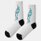 Chaussette Phoenix bleu sarcelle s'élève sur argent (Gauche)