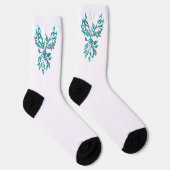 Chaussette Phoenix bleu se lève sur blanc (Droite)
