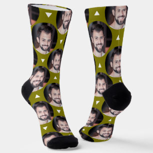 Chaussette Photo Boyfriend pour Girlfriend Olive Green Fun