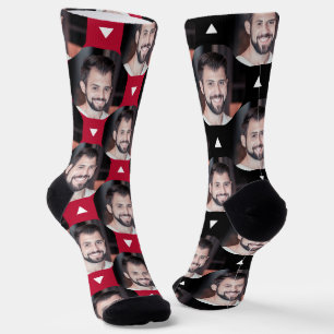 Chaussette Photo Boyfriend pour Girlfriend Red Black