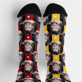 Chaussette Photo Boyfriend pour Girlfriend Rouge & Jaune (Haut)