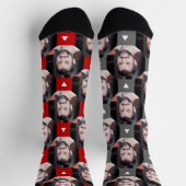 Chaussette Photo Boyfriend pour Girlfriend Scarlet & Grey (Haut)
