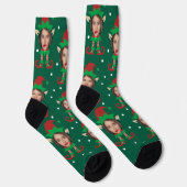 Chaussette Photo Collage Funny Face Christmas Elf (Droite)