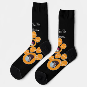 Chaussette Photo de chat avec empreinte de patte humoristique