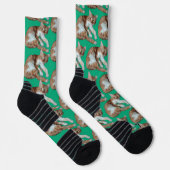 Chaussette Photo de chat doux vert (Droite)
