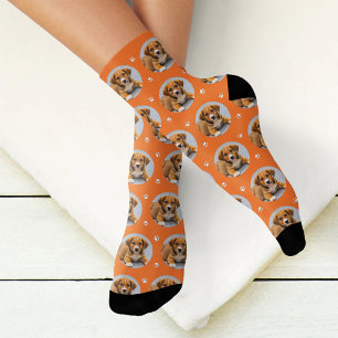 Chaussette Photo de chien personnalisé Empreinte de patte ora