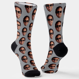 Chaussette Photo de visage personnalisée amusante