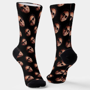 Chaussette Photo de visage personnalisée amusante