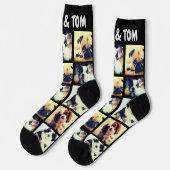 Chaussette Photo et texte personnalisés (Gauche)