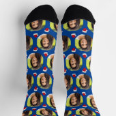 Chaussette Photo Girlfriend For Boyfriend Blue Christmas (Haut)