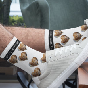 Chaussette Photo Heart Pet Cat Dog Family Personalized