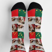 Chaussette Photo simple élégante Famille Noël Mr & Mrs. (Haut)