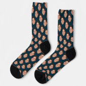 Chaussette Photo sur mesure Dark Navy Blue Crew Chaussettes (Gauche)