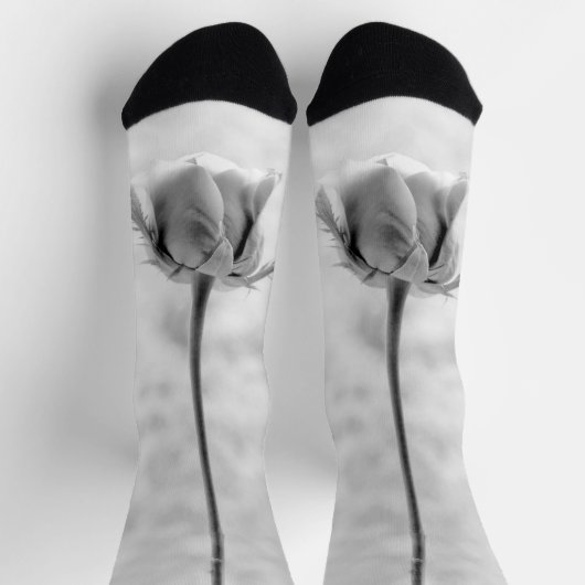 Chaussette Photographie de Rose Cool personnalisable Monogram (Haut)