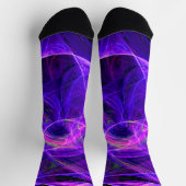 Chaussette PHOTON FOU violet bleu Fractale (Haut)