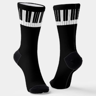 Chaussette Piano Player Clavier noir et blanc