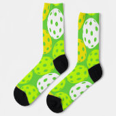 Chaussette Pickleball Anniversaire Soirée Sport Vert (Gauche)