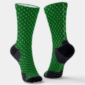 Chaussette Pickleball Heart Valentine Love Jaune et Vert (Angulaire)