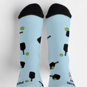 Chaussette Pickleball Motif Animaux de compagnie Photo Bleu P (Haut)