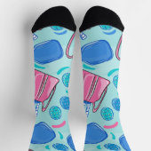 Chaussette Pickleball Paddles et Balls Blue (Haut)